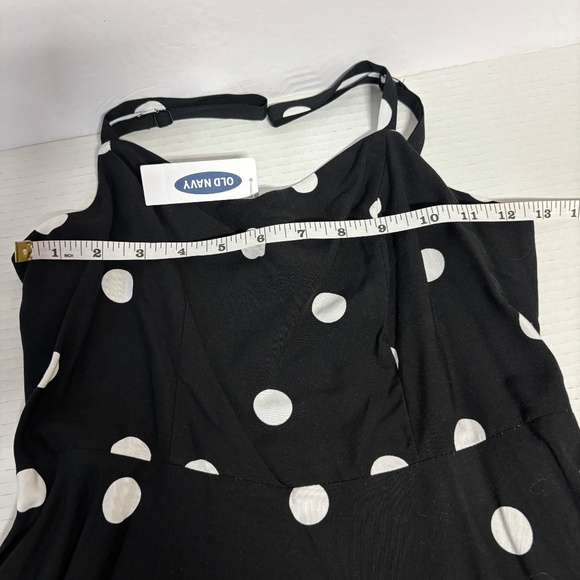 Old Navy Polka Dot Cami Dress Black White Knee Length Size XS NWT - Picture 7 of 8